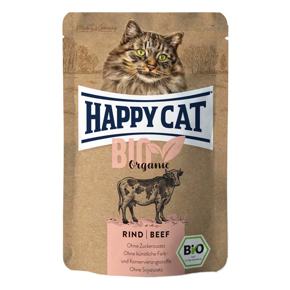 Happy Cat Bio Pouch hovězí 12