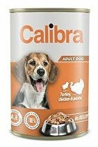 Calibra Dog  konz.krůtí+kuřecí+těst. v želé 1240g