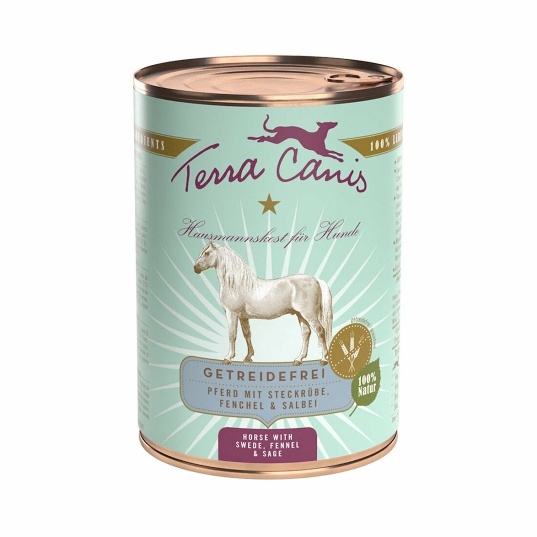Terra Canis koňské maso bez obilovin s tuřínem