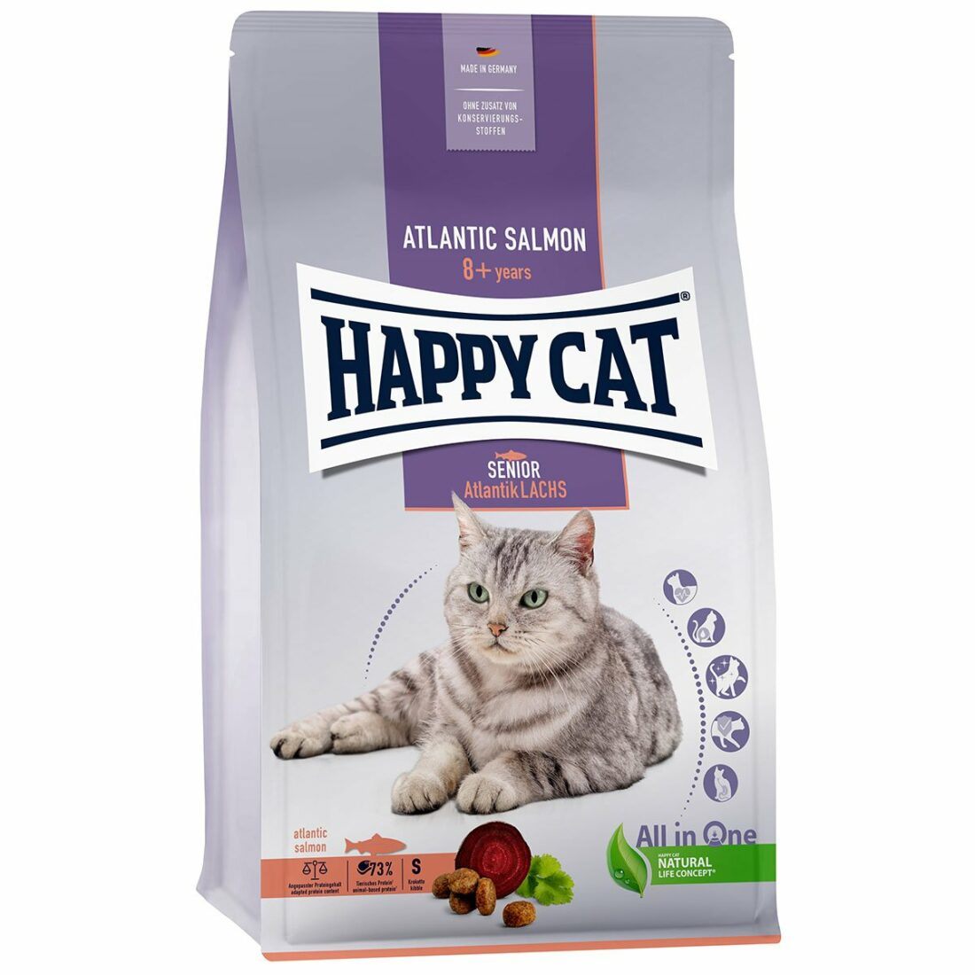Happy Cat Senior atlantský losos