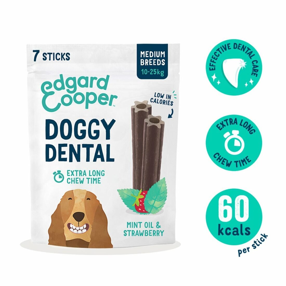 Edgard & Cooper Doggy Dental jahody/máta