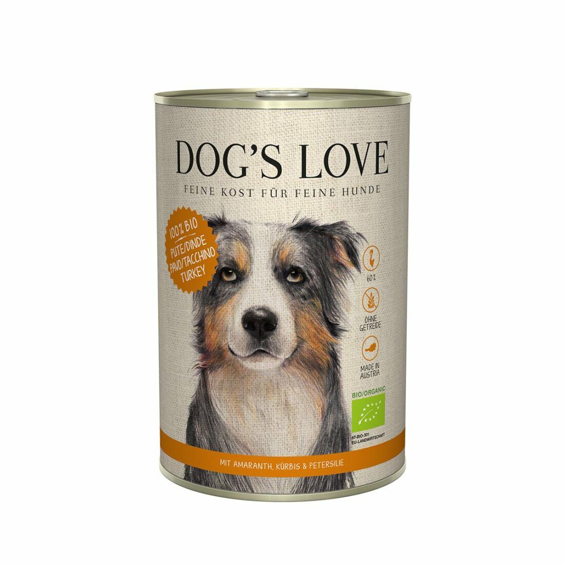 Dog's Love Bio krůtí maso s amarantem