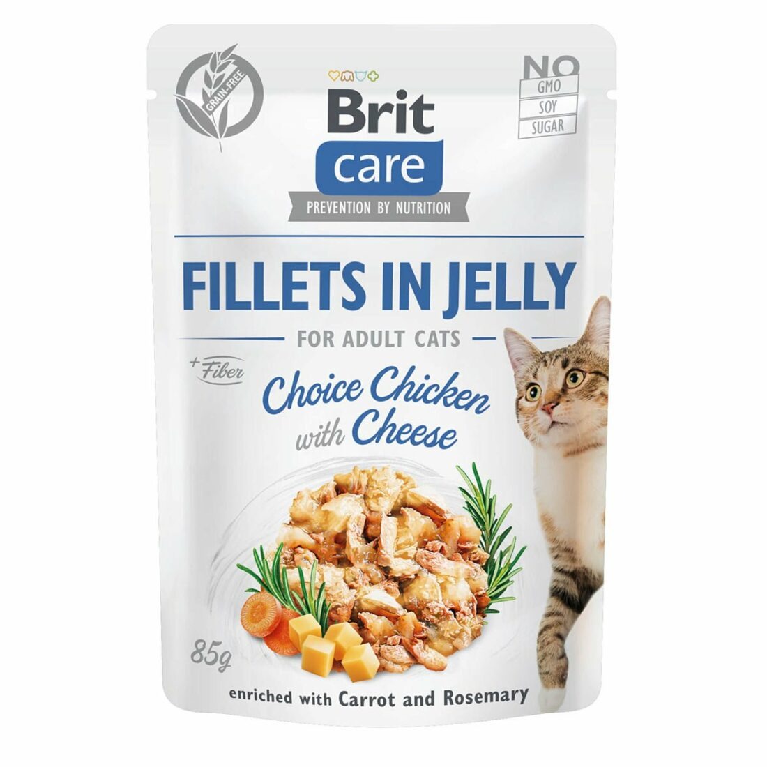 Brit Care Cat filety v želé kuře a sýr 48