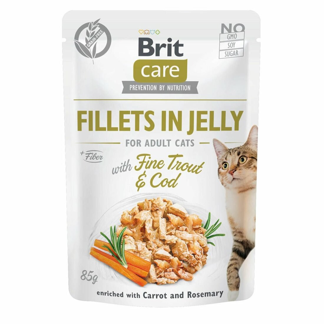 Brit Care Cat filety v želé jemný pstruh