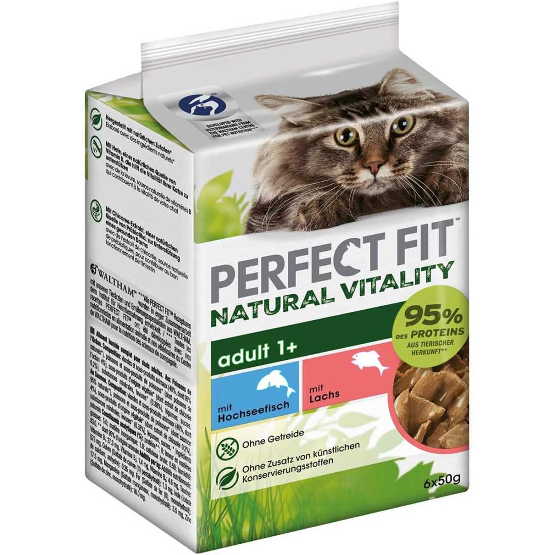 PERFECT FIT Natural Vitality Adult 1+ krmivo pro kočky s rybami