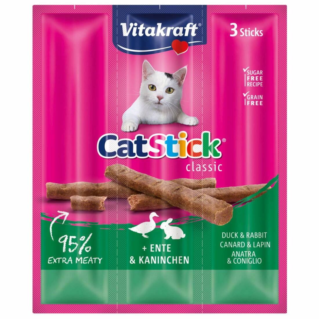 Vitakraft Cat-Stick mini kachna a králík